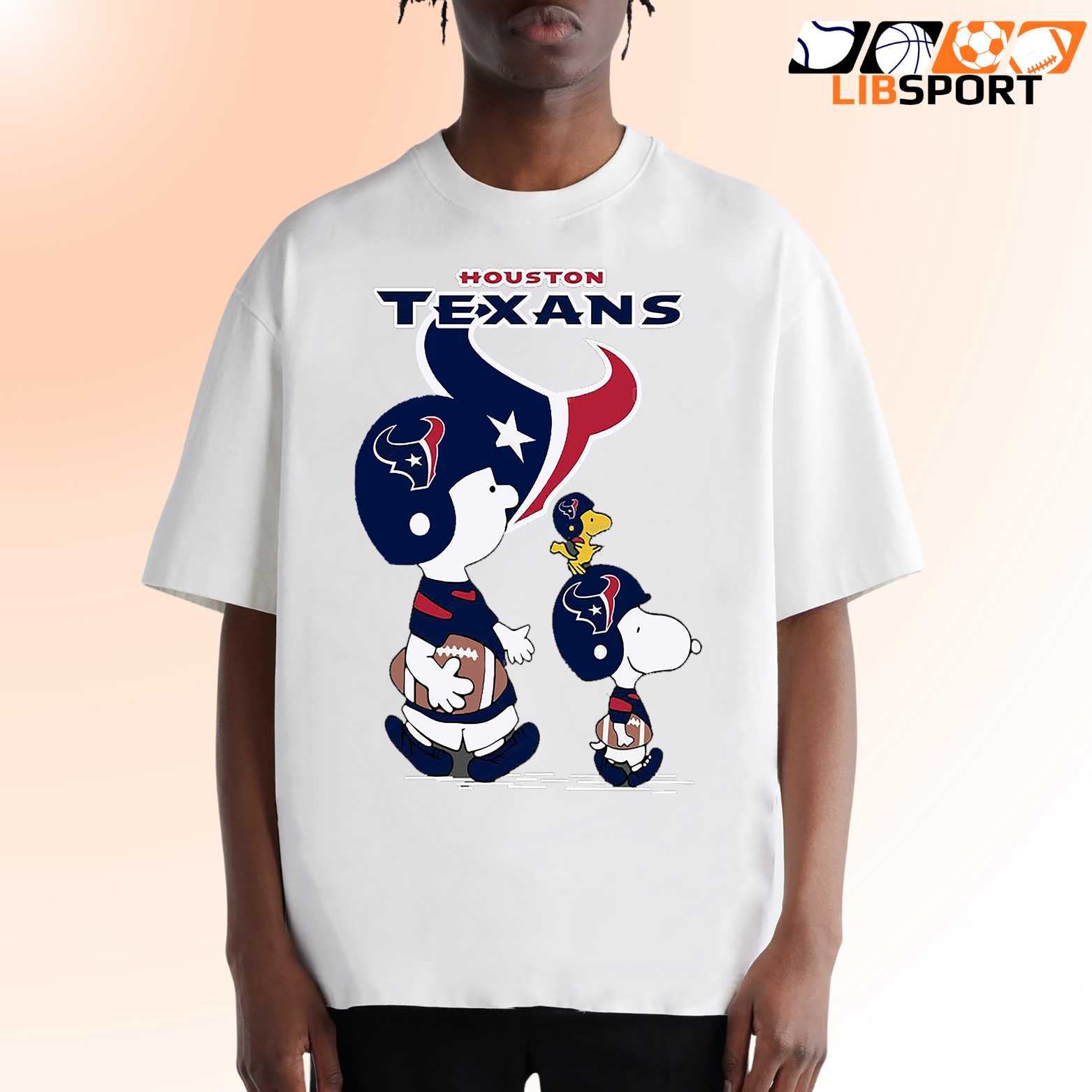Charlie Brown Snoopy Houston Texans T Shirt, Cute Peanuts Fan Tee